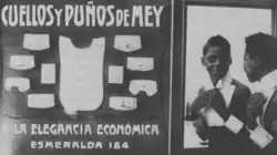 An advertisement for collars and cuffs in the magazine Caras y Caretas (1902).