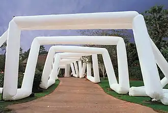 Tunnel of arched Airtubes