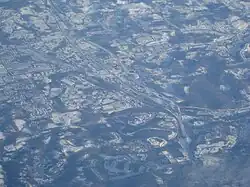 Aerial photo of Cranberry Township (looking north-north-east)