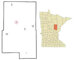 Location of the city of Palisade within Aitkin County, Minnesota