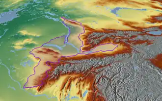 Ecoregion territory (encircled in turquoise)