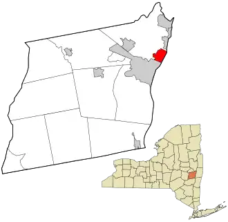 Location in Albany County and the state of New York.