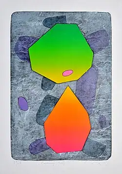 Stones-Shadows, lithograph 59 x 39,5 cm, 1993