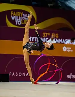 Alexandra Kiroi-Bogatyreva at 2019 Rhythmic Gymnastics World Championships. Photo: Alex Bogatyrev