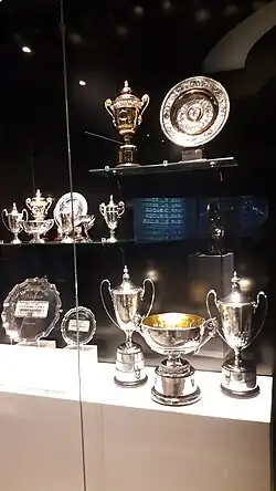 Image 68The various trophies contested at the Wimbledon championships being displayed at the All England Club museum (from Wimbledon Championships)