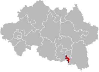 Situation of the canton of Vichy-2 in the department of Allier