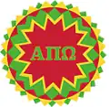 An informal crest for ΑΠΩ, as used on their website.