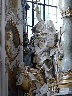 High altar - Faith fighting against infidelity and evil