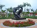 "Amantes", for the former Hotel Bristol, Now owned by the Buenaventura Golf and Beach Resort Panama, Autograph Collection of J.W. Mario, located in Buenaventura, Panama. This sculpture is the focal point of the entrance of the hotel.