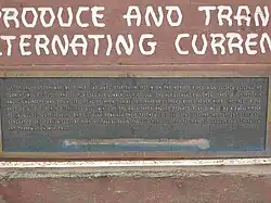 Info sign center detail.