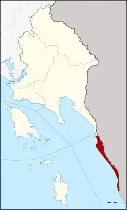 District location in Trat province