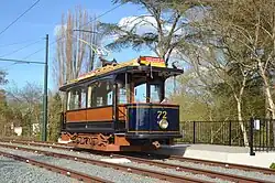 The Amsterdam motor car 72 at the Parklaan (change) in Amstelveen.