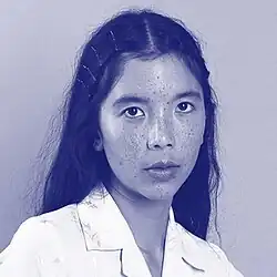 A blue-tinted photo of Roxanne