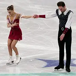Anastasiia Metelkina and Luka Berulava at the 2024 World Championships