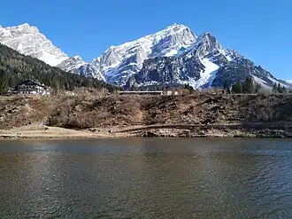 Antelao view from Lago di Mosigo