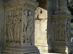 Detail of western plinths (see detail of left plinth in side bar)