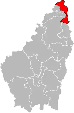 Situation of the canton of Sarras in the department of Ardèche