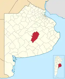Location of Azul in Buenos Aires Province