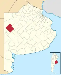 location of Trenque Lauquen Partido in Buenos Aires Province