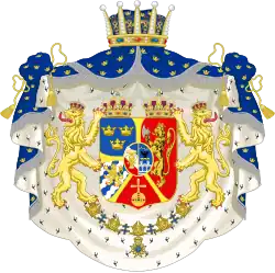 Arms of Prince Gustaf after 1844