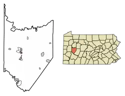 Location of Applewold in Armstrong County, Pennsylvania.