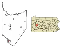 Location of North Apollo in Armstrong County, Pennsylvania.