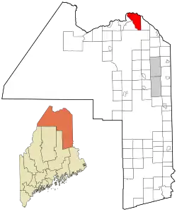 Location of Madawaska, Maine
