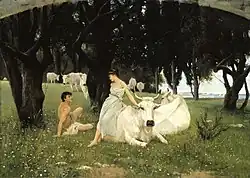 The Wooing of Daphnis by Arthur Lemon, 1881