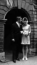 Hepburn's second wedding dress, designed by Givenchy, in 1967