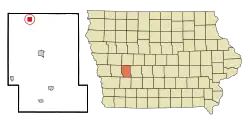 Location of Gray, Iowa