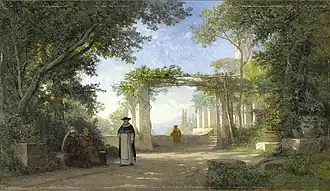 Terrasse de couvent en Italie