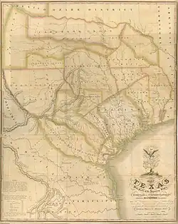 Map of Texas with Parts of the Adjoining States (1836)