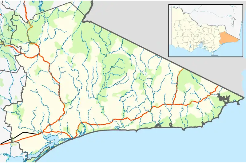 Tambo Crossing is located in Shire of East Gippsland