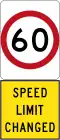 New 60 km/h Speed Limit (used in South Australia)