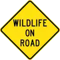 (W5-SA106) Wildlife on Road (used in South Australia)