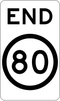(R4-12) End of 80 km/h Speed Limit