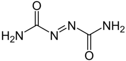 Skeletal formula of azodicarbonamide