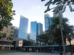 Skyline of BGC as seen from the amphitheater of Bonifacio High Street