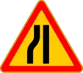 1.18.6 Road narrows on the left (temporary)