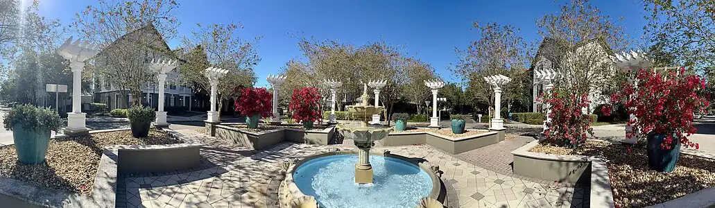 Panorama of a fountain
