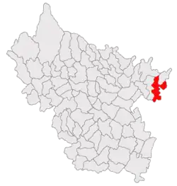 Location in Buzău County