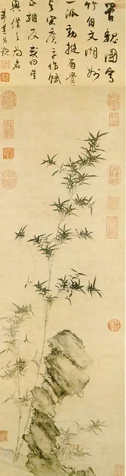Bamboo and Stone (竹石圖) by Guan Daosheng