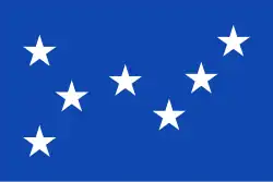 "Ateneo Flag", the first Canarian nationalist flag. The seven stars represent the seven islands of the archipelago.
