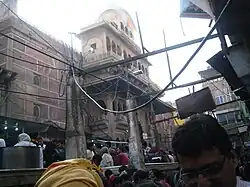 Bankey Bihari Temple gate, sideview