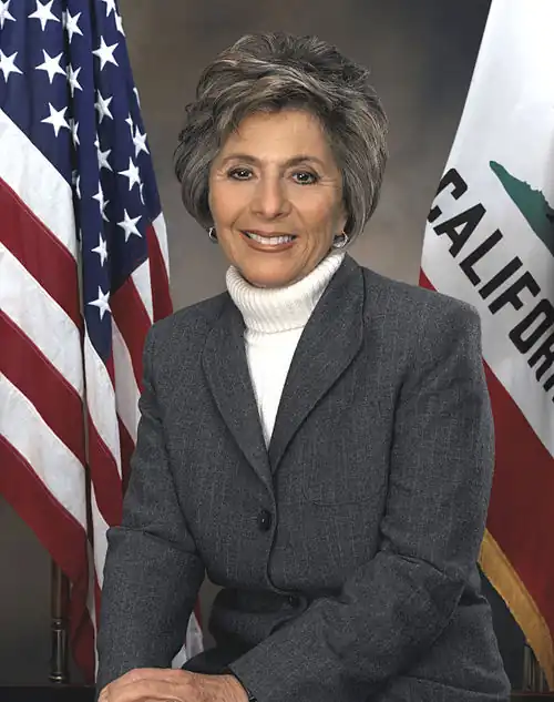California senator and representative Barbara Boxer (B.A. 1962)