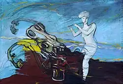 The Shepherdess (1997), oil in canvas, 90 x 130 cm