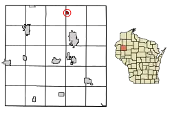 Location of Haugen in Barron County, Wisconsin