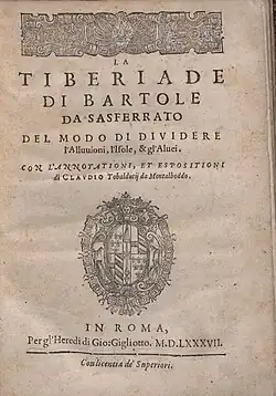 1587 edition in Italian of De fluminibus