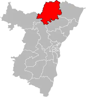 Situation of the canton of Reichshoffen in the department of Bas-Rhin