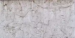 Remains of the Richard Wagner monument in Leipzig (today in Bayreuth): Senta and maids in the “Flying Dutchman” spinning room